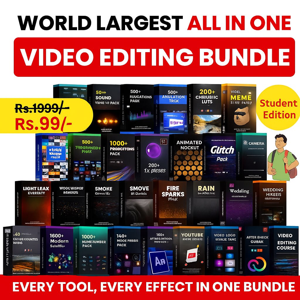 All In One Video Editing Bundle + Bonus Pack Free Assets - Image 2